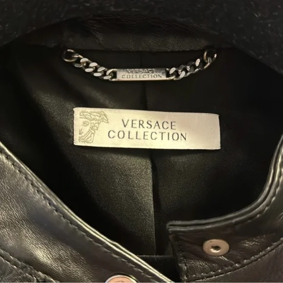Versace Collection leather jacket - Picture 4 of 10